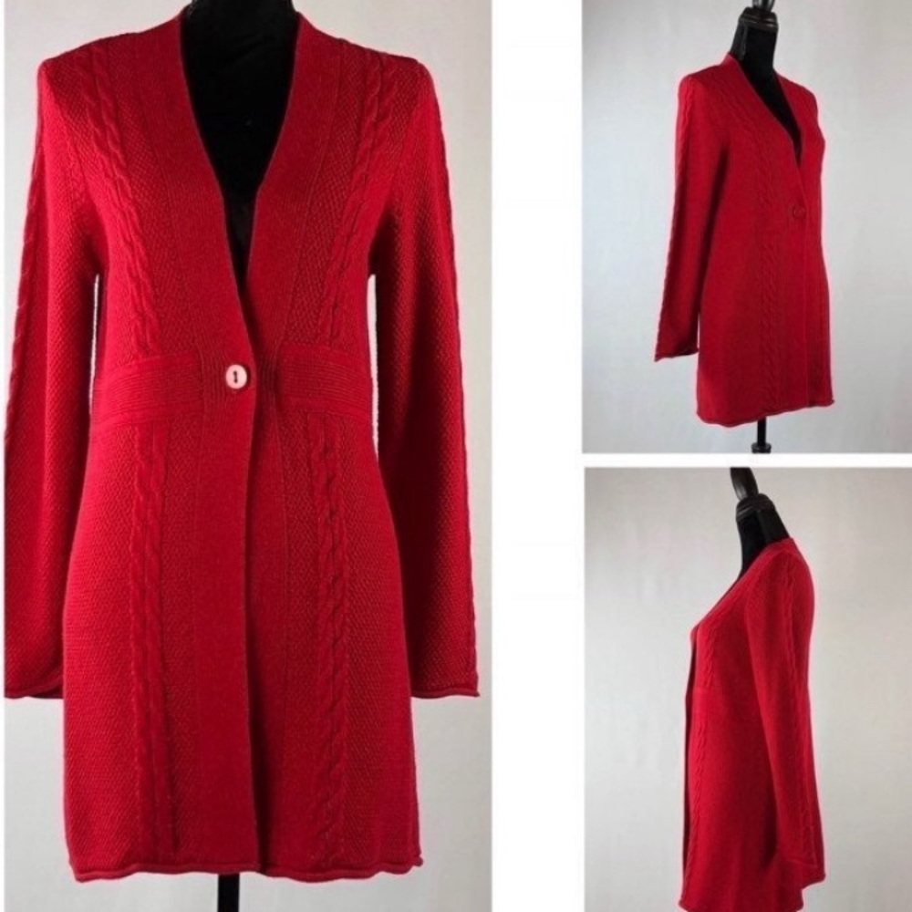 Liz Claiborne Red Women's Cardigan Sweater